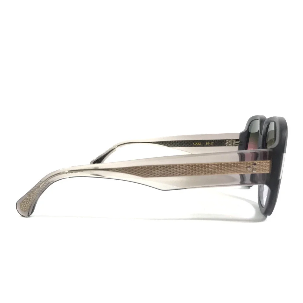 Alfred Kerbs Sunglasses CARI GY Gray Square Frames w/ Gray Pink Gradient Lenses